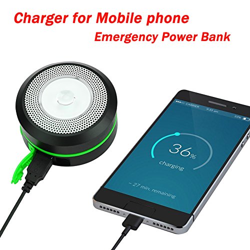 Solar Powered Portable LED Camping Lantern, Collapsible USB Rechargeable Flashlight and Emergency Phone Charging, Camping Lighting for Outdoor Night Hiking, Camping Tent, Hunting, Hurricane.(Green)