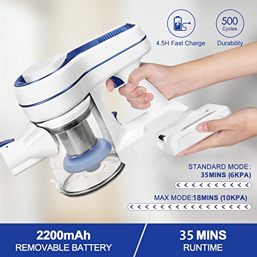 APOSEN Cordless Vacuum 4 in 1 Powerful Suction Stick Handheld Lightweight Quiet Vacuum Cleaner