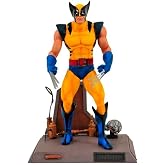 Marvel Select: Wolverine Collector's Display Figure Statue | Marvel Select 7 Scale Wolverine in Classic Yellow-and-Blue, 14 Points of Articulation, Includes Deluxe Weapon X Display Base