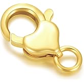 14K Yellow Gold Clasp for DIY Necklace Bracelet Jewelry Making, Lobster Clasp Extender Necklace Clasp Connector Bracelet Extension(Style 2)