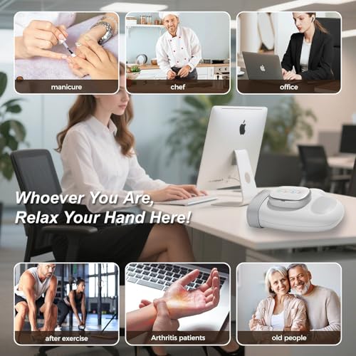 Smart Hand Massager with Heat Compression Relief for Arthritis and Carpal Tunnel Relief Electric Shiatsu Wrist/Finger/Palm Massager