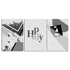 signwin-3 Piece Canvas Wall Art-Abstract Geometric-Canvas Prints Home...