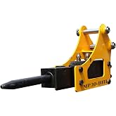 1-1.5 ton Mini Excavator Attachment with Bucket, Quick Coupler, Ripper, Rake, Grapple, Auger, Hydraulic Breaker Hammer,Thumb Grabber Excavator Accessories (Hydraulic Break Hammer)