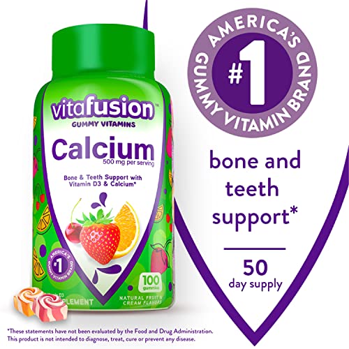 vitafusion Chewable Calcium Gummy Vitamins for Bone and Teeth Support