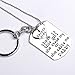 O.RIYA Alloy Father Daughter Keychain & Daddys Girl Necklace Set , Silver Plated