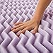 Lucid Lavender-Infused Mattress Topper - Memory Foam - 2 Inch - California King Size - Plush Feel - 5 Convoluted Zones - CertiPUR Certified - New Home Owner & Dorm Room Essentials