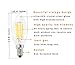 Lamsky E14 LED Filament Candle Shape Light Bulb,E14 European Base Bulb,Warm White 2700K 600LM 60W Equivalent,C35 Clear Glass Torpedo Shape Bullet Top,No-Dimmable (2-Pack)