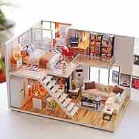 light up wooden dolls house