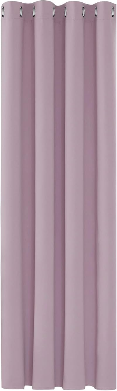 Deconovo Blackout Curtain 140x245cm Eyelet Pink OEKO-TEX Thermal Door Curtain
