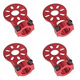 Shaluoman 4Pcs Red Aluminium Alloy Motor Mount Holder for 12mm Glass/Carbon Fiber Tube