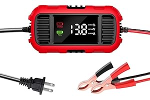 Mucalam 12V 2A Car Battery Charger Digital Display Smart Battery Charging Tool Trickle Charger Maintainer for Car Truck US-Pl