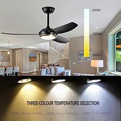 Duckbeer 46" Modern Ceiling Fans with Lights and