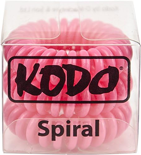 KodoSpiral Raspberry Hair Bobble Pack of 3, Pain Free Hair Band, Reduces Split Ends by Kodo