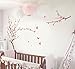 TIKTAK ART Removable Cherry Blossom Japanese Sakura Tree Wall Decal - BIG SIZE - Easy Peel And Stick DIY Decal