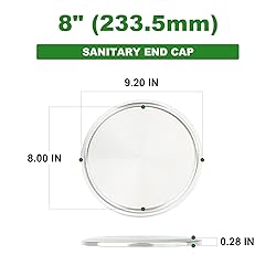 TAISHER 1PCS 304 Stainless Steel 8" Tube OD
