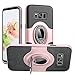 Dairnim Galaxy S8 Plus Case, Ring Stand Dual Layer TPU Bumper Anti-Scratch Shockproof Support Magnetic Car Mount Holder Thin Soft Case for Samsung Galaxy S8 Plus 6.2 Inches, Rose Gold