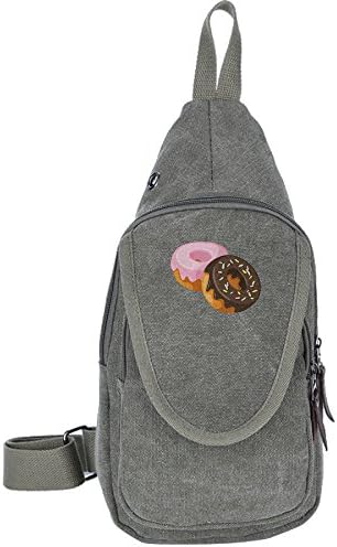 JNJ Team Sling Bag Chocolate Donuts Crossbody Chest Bag Canvas Travel Backpack For Men &amp; Women Shoulder Or Crossbody