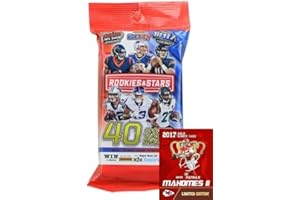 GENERIC 2017 Panini ROOKIES and STARS Factory Sealed FOOTBALL Card FAT PACK w/40 Cards (AUTHENTIC) - CHANCE FOR Autograph PATRICK MAHOMES II ROOKIE CARD! - AND a Custom Novelty Patrick Mahomes Card