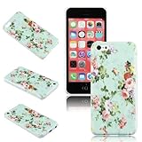 Voberry Vintage Retro Rose Flowers Hard Shell Skin Case Cover For Apple iPhone 5C (9)