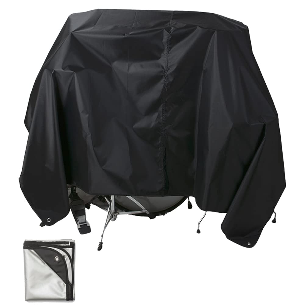 Gicov Drum Set Cover Large Waterproof Drum Set Dust Cover Electric Drum Kit Cover with Sewn in Weighted Corners Weather Resistant Anti-UV Protector for Drum Set