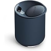 Fellow 10 oz Rocky Lowball Tumbler - Insulated Stainless Steel Whiskey and Cocktail Tumbler with Ceramic Interior and Swivel Pebble Lid (Stone Blue)