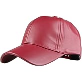 Foetest Adjustable Cap Baseball Cap Outdoors Casual Hat Sports Cap Leather Hat for Wen and Men