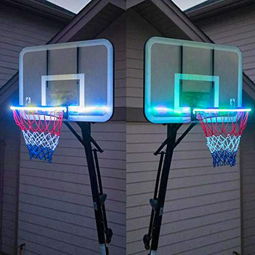 image for Zoomarlous LED Basketball Hoop Lights,Basketball Rim LED Solar Light P