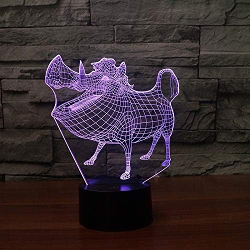 Lámpara de noche 3D Juguetes para bebés, puercoespín Mesa de ahorro de