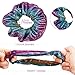 Tatuo 30 Pieces Rainbow Metallic Scrunchies for Girls Large Shiny Colorful Elastic Hair Ties and Neon Ropes for Women Hair Accessories Party Favor