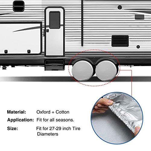 Tire Covers for RV Wheel ELUTO Set of 4 Motorhome Wheel Covers