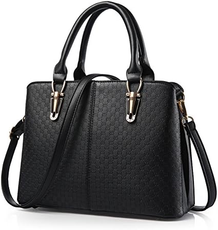 Womens Designer Handbags Tote Purse Shoulder Bags Top Handle Satchel Handbags Tote Purse Leather Tote Bag Fashion Purses Elegant Clutch Bag(black)