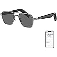Smart Glasses with Language Translator, Wireless Bluetooth, ChatGPT AI, 11H Battery Life, Anti-Blue Light UV Protection (Dark Gray Polarized)
