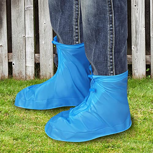 Women Men Rain Boots Waterproof Shoe Covers with Zipper Reusable