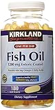 Cos-15 Kirkland Signature Fish Oil 1200mg Enteric Coated 684mg Omega-3 Fatty Acids - 180 Softgels Dietary Supplement