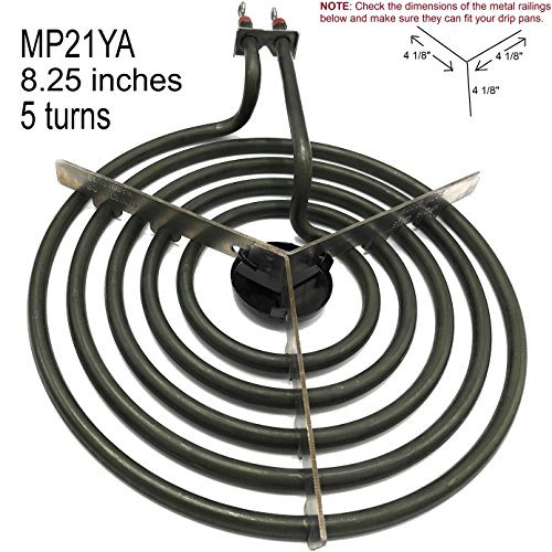 4 Pack MP22YA Electric Range Burner Element Unit Set 2- MP15YA 6.25" 2- MP21YA 8.25"