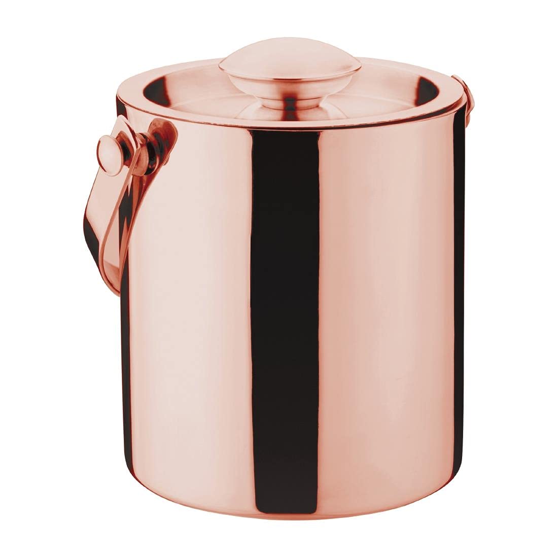 Olympia Copper Barware Ice Bucket Double Wall Lid 1L Kitchen Restaurant