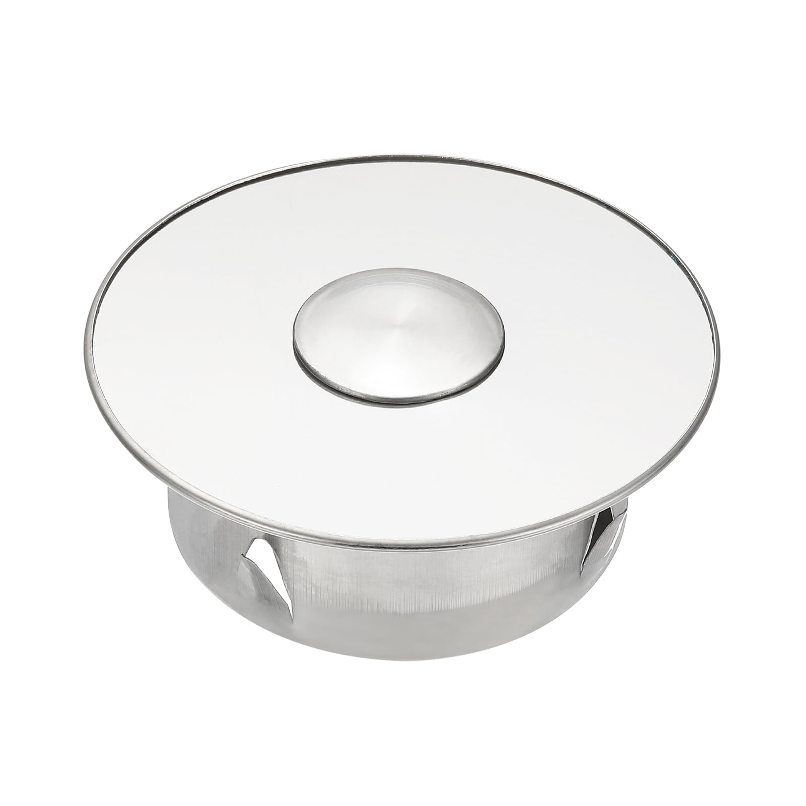 PATIKIL Chimney Hole Cap, 83mm(3.3") Tightness Adjustable Round Stainless Steel Flue Hole Cover Stove Pipe Cap Pipe Cover with Removable Hole Cap for Kitchen Balcony Sewer,Silver Tone