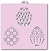 Cookie Stencil Set Easter N3, 6 pcs: Eggs, Hares, Grass, Clouds, peas, Inscription