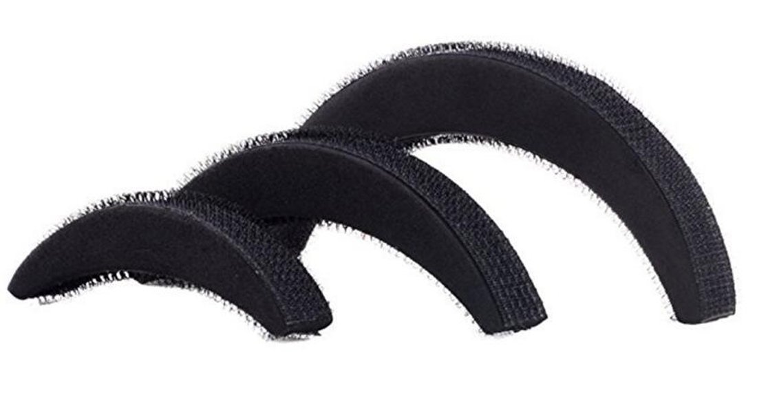3pcs Black Different Size Bump It Up Volume Inserts Do Beehive Hair Pad Base Styler Insert Tool Hair Accessories