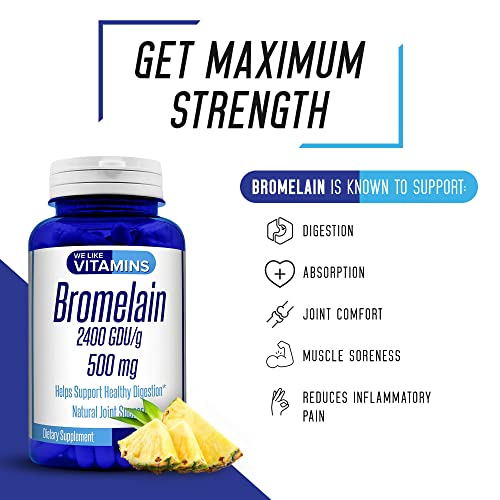 Bromelain Supplement, Natural Pineapple Extract with Proteolytic