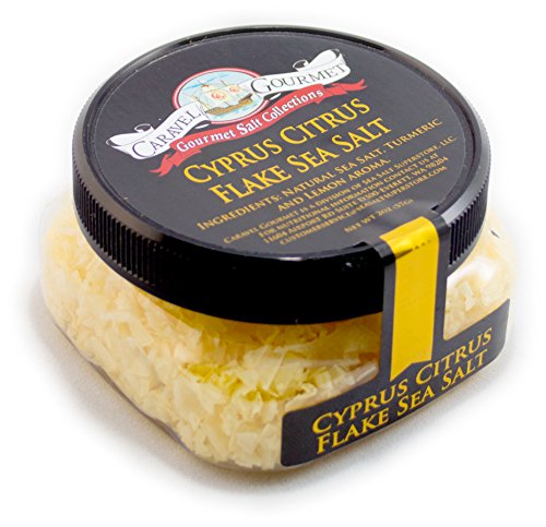 Cyprus Citrus Flake Sea Salt - Natural Cooking, Finishing Salt - Stackable Jar by Caravel Gourmet- 2 Ounces - Thumbnail 6