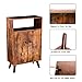 HOOBRO Storage Cabinet, 2-Tier Bookcase with Doors, Display Shelf Storage Unit in Living Room, Study Room, Entryway, Wood Look Accent Furniture, Rustic Brown BF01CW01