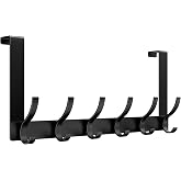 Optish Over The Door Hooks, Over Door Hooks, Towel Rack for Bathroom with 12 Coat Hooks, Over The Door Organizer Towel Rack, 