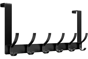 Optish Over The Door Hooks, Door Hanger Hooks for Hanging, Towel Racks for Bathroom with 12 Coat Hook, Coat Rack College Dorm
