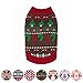 Blueberry Pet Ugly Christmas Santa Claus Holiday Season Shawl Collar Dog Sweater, Back Length 14