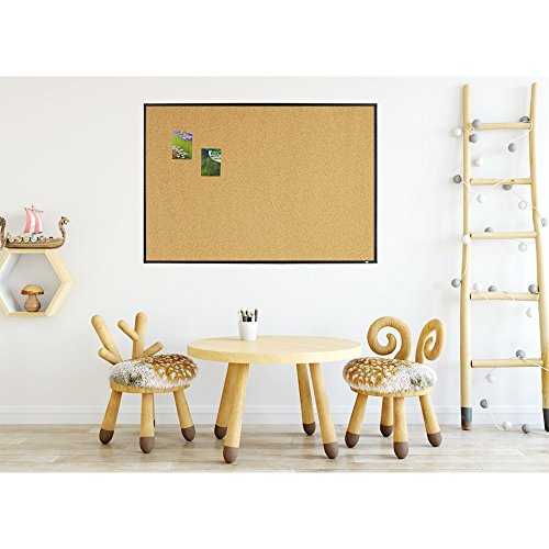 Lockways Bulletin Cork Board, 3 x 2 Notice Board, 36 x 24 Inch Corkboard Ultra-Slim Black Aluminium Frame U12118782609 - Thumbnail 5