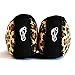 Nufoot Ballet Flats Women's Slippers, Travel Slippers, Yoga Socks, Indoor Shoes, Leopard Print, Large