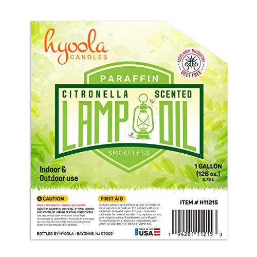 Citronella Lamp Oil, 1 Gallon Smokeless Insect and Mosquito Repellent