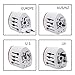 cute-OULI New Mutipurpose Travel Adapter, Universal Travel Plug With Dual USB Ports, Safety Travel Wall Charger & Converter & Transformer, White Color