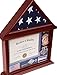 DECOMIL - Certificate and Document Holder with 3x5 Flag Display Case, Mango Finish